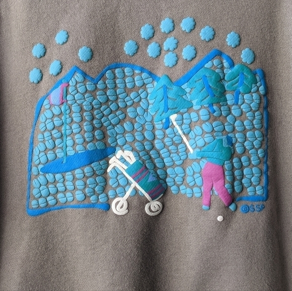 Vintage 1992 Segrets Golf Swing Taupe Sweatshirt - Picture 2 of 7
